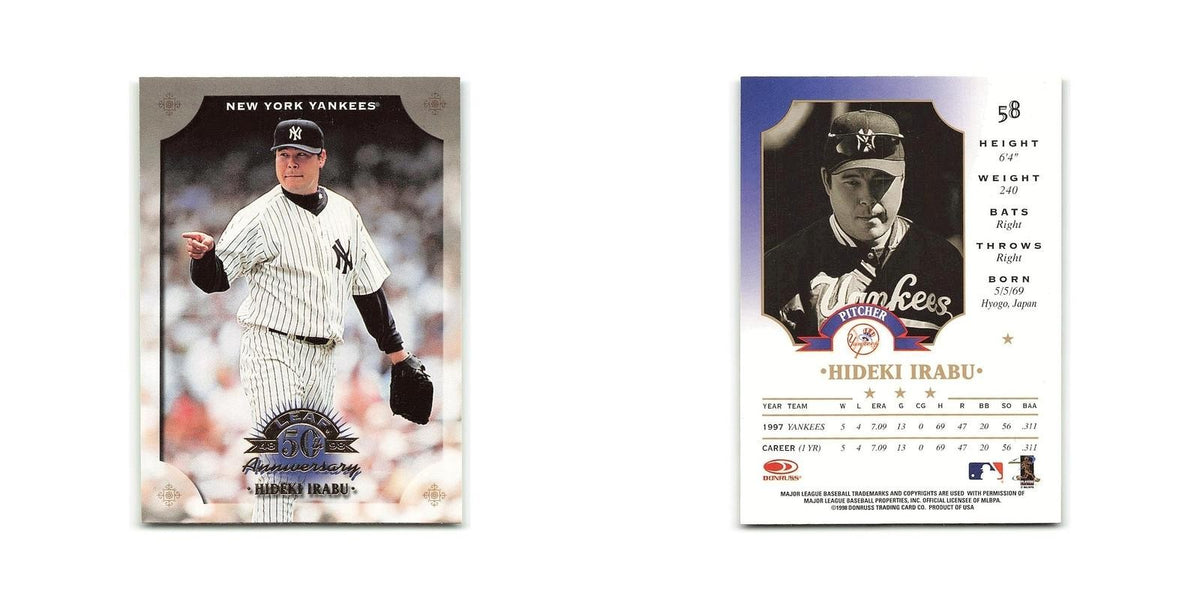 Hideki Irabu 1998 Leaf #58 New York Yankees Baseball Card NM