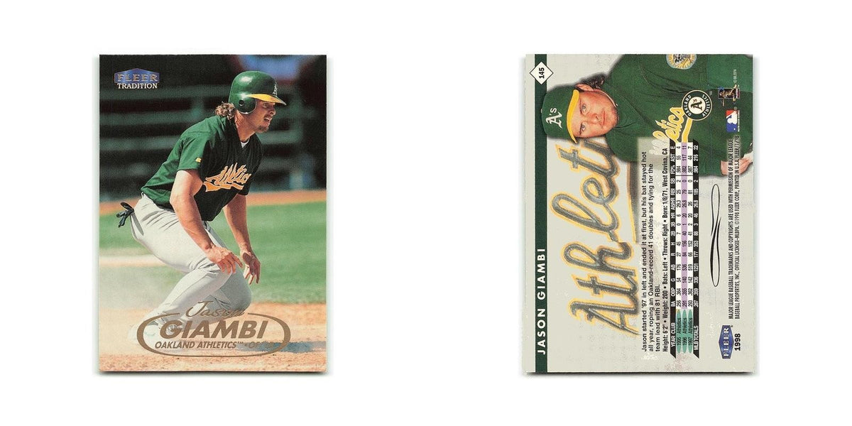 Jason Giambi 1998 Fleer Tradition #145 Oakland Athletics Baseball Card NM