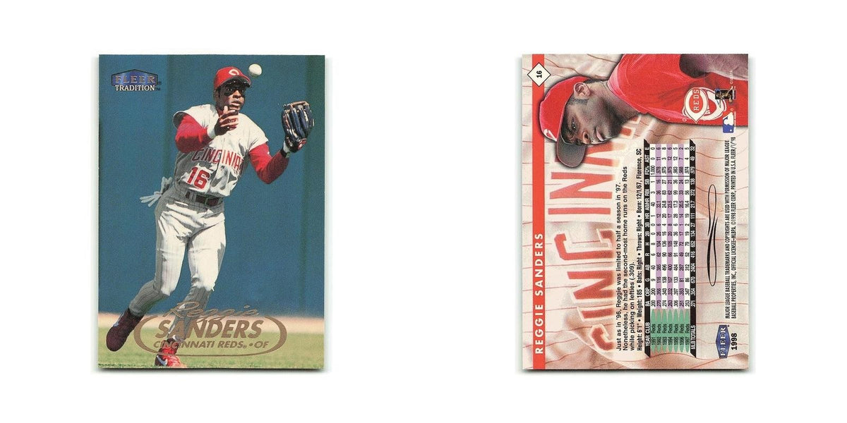 Reggie Sanders 1998 Fleer Tradition #16 Cincinnati Reds Baseball Card NM