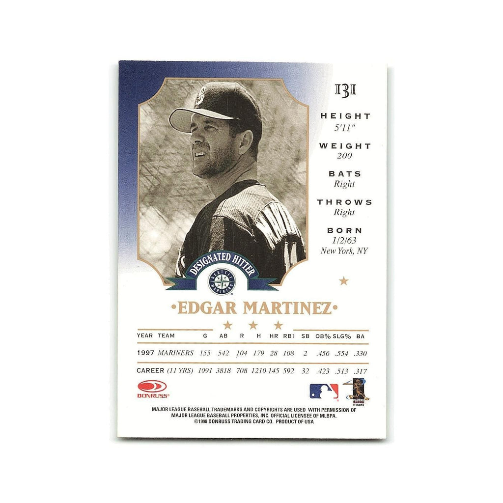 Edgar Martinez 1998 Leaf #131 Seattle Mariners Baseball Card NM