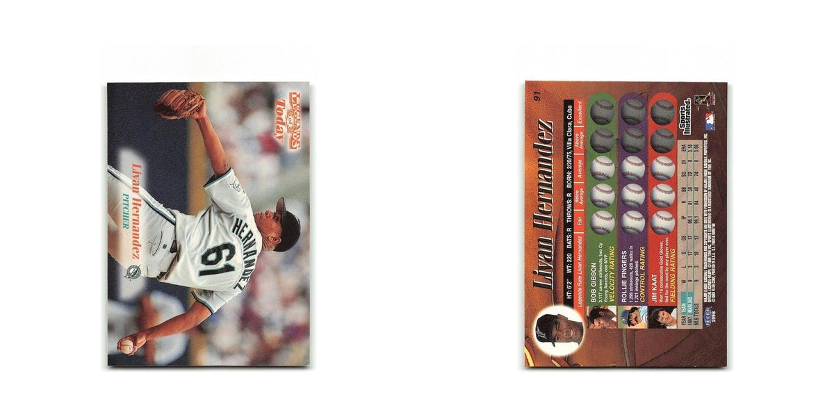Livan Hernandez 1998 Fleer #91 Florida Marlins Baseball Card NM
