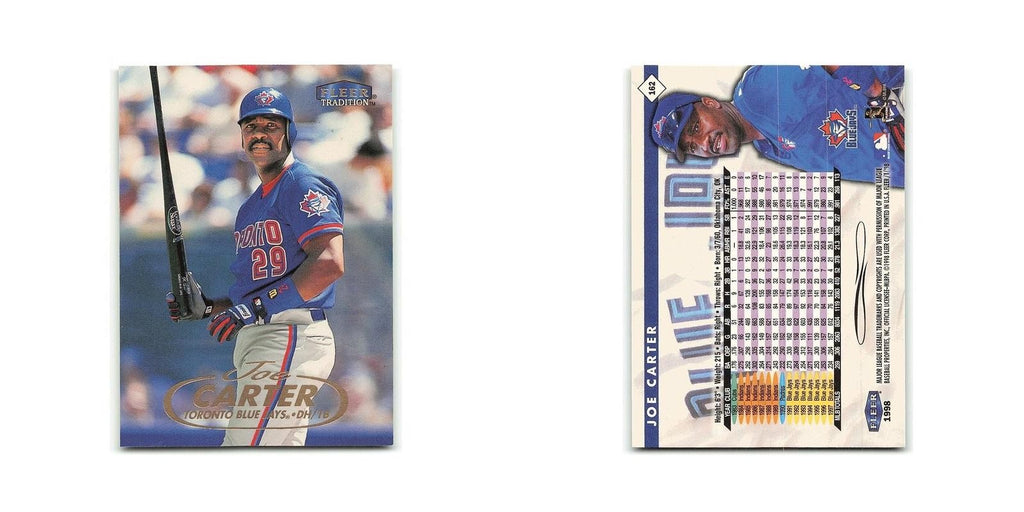 Joe Carter 1998 Fleer Tradition #162 Toronto Blue Jays Baseball Card NM