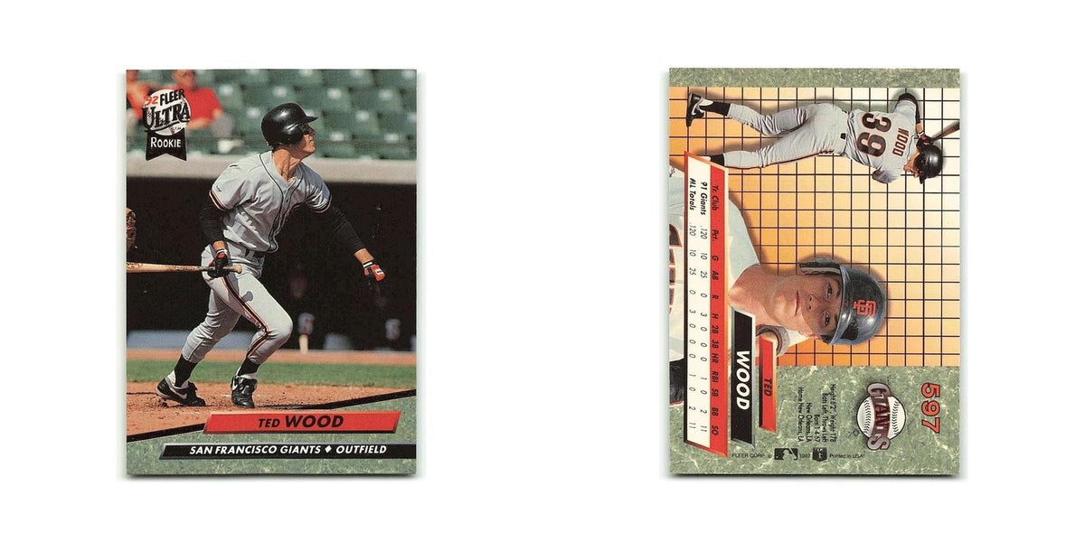 Ted Wood Rookie 1992 Fleer Ultra #597 San Francisco Giants Baseball Card NM