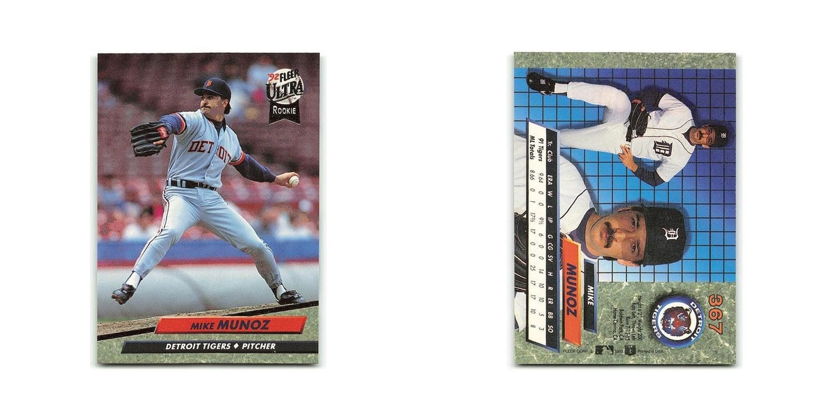 Mike Munoz Rookie 1992 Fleer Ultra #367 Detroit Tigers Baseball Card NM