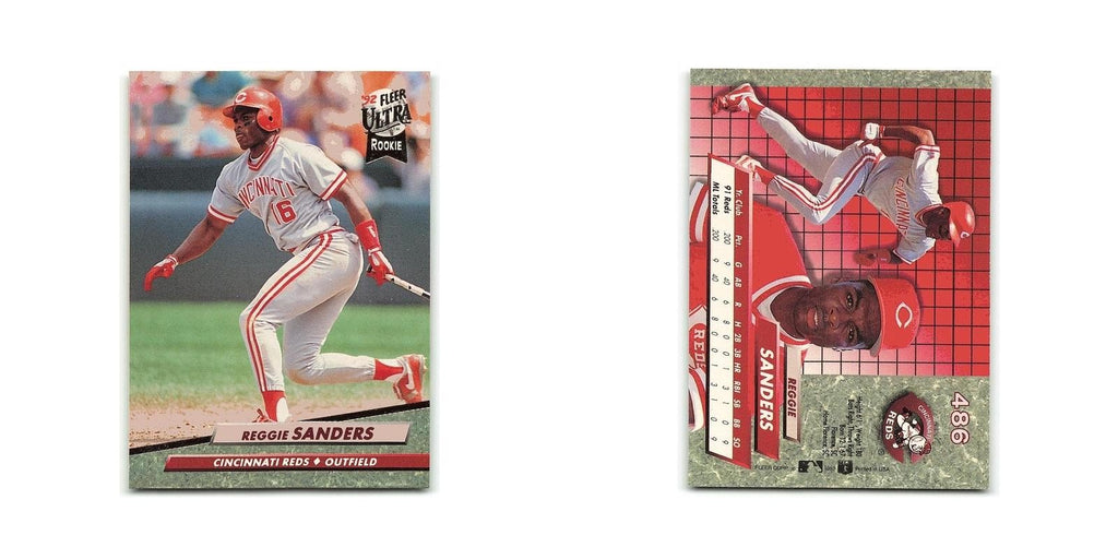 Reggie Sanders Rookie 1992 Fleer Ultra #486 Cincinnati Reds Baseball Card NM