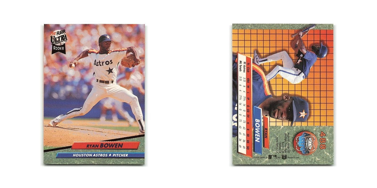 Ryan Bowen Rookie 1992 Fleer Ultra #488 Houston Astros Baseball Card NM