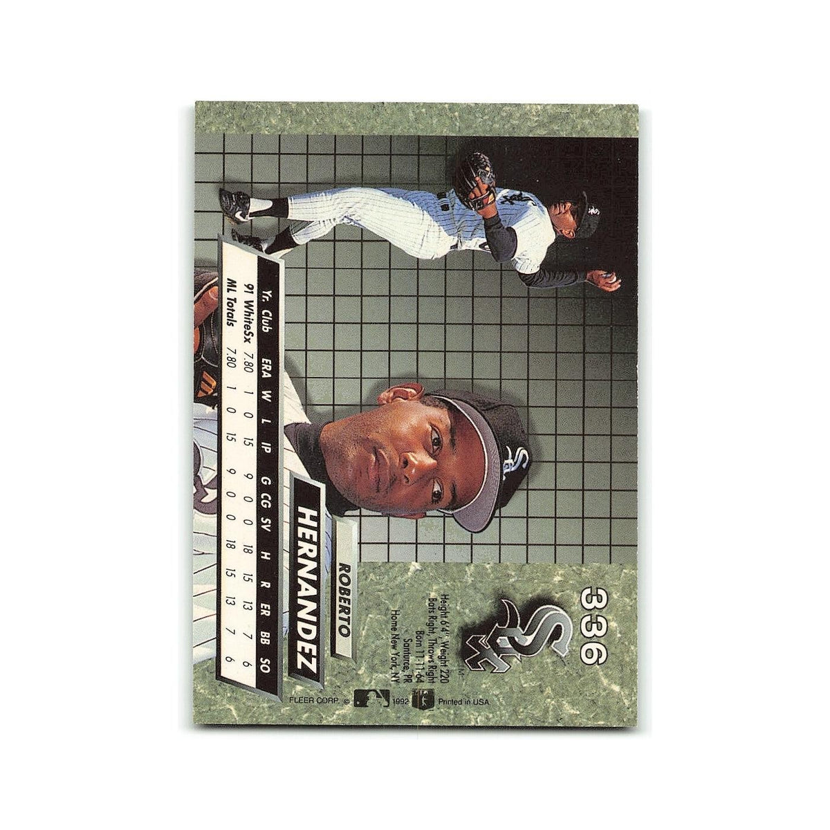 Roberto Hernandez Rookie 1992 Fleer Ultra #336 Chicago White Sox NM