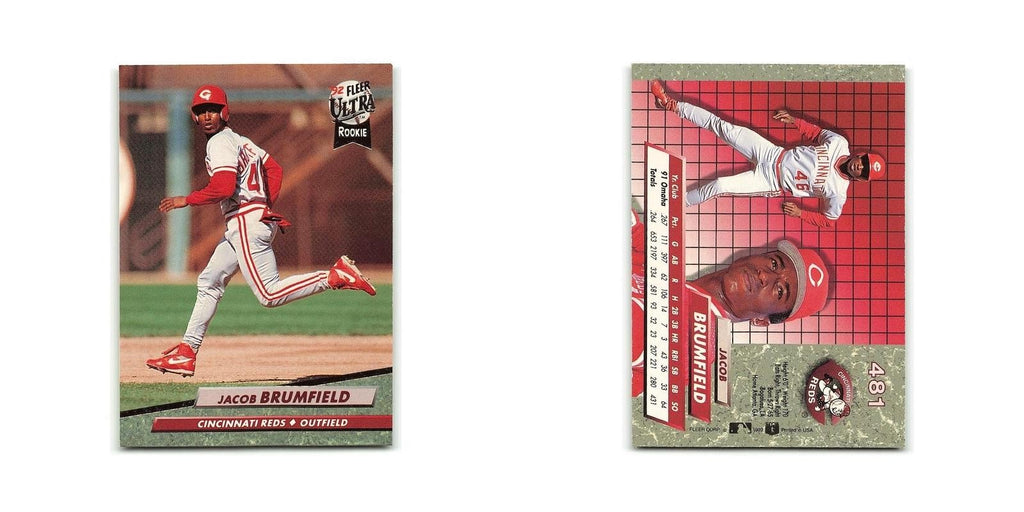 Jacob Brumfield Rookie 1992 Fleer Ultra #481 Cincinnati Reds Baseball Card NM