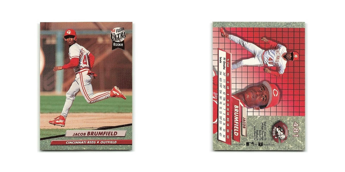 Jacob Brumfield Rookie 1992 Fleer Ultra #481 Cincinnati Reds Baseball Card NM