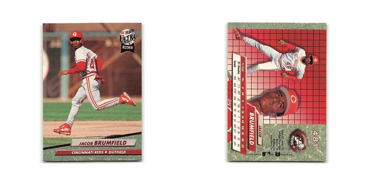Jacob Brumfield Rookie 1992 Fleer Ultra #481 Cincinnati Reds Baseball Card NM