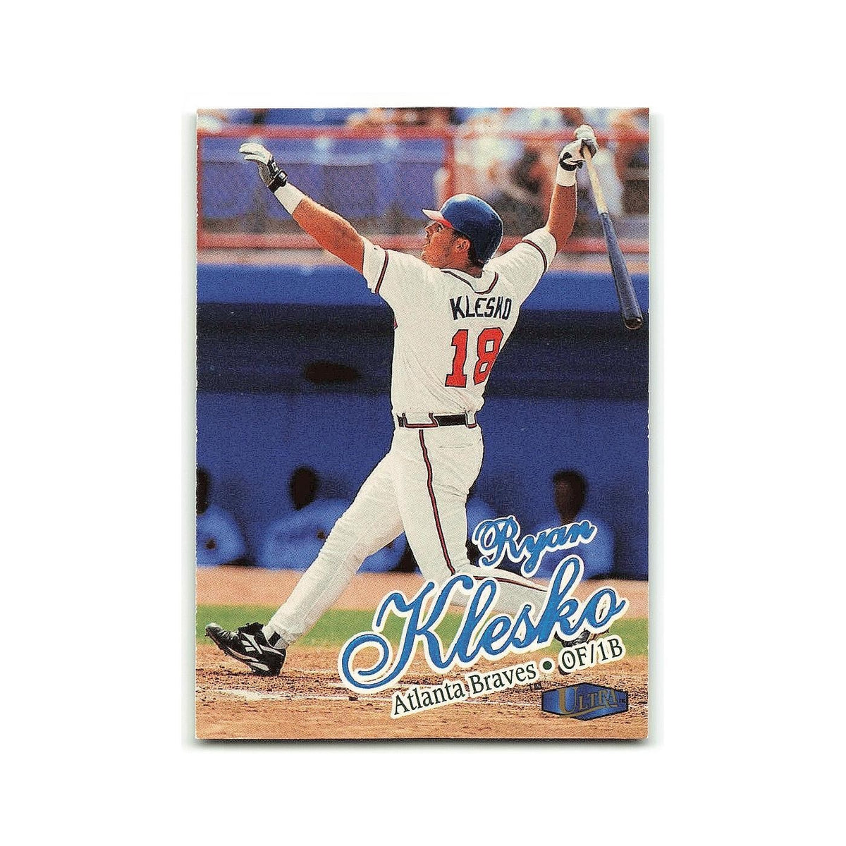 Ryan Klesko 1998 Fleer Ultra #87 Atlanta Braves Baseball Card NM
