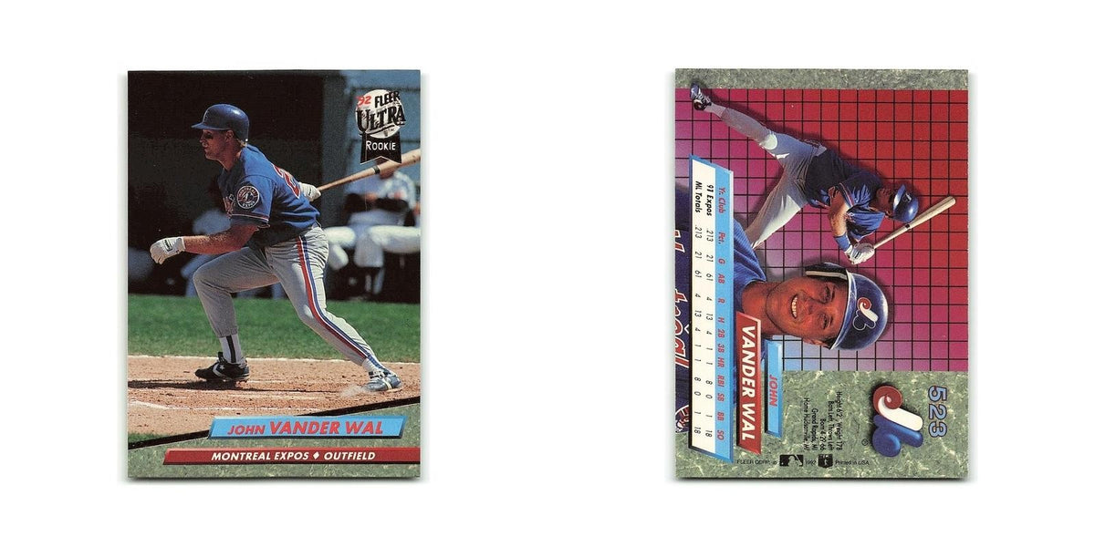 John Vander Wal Rookie 1992 Fleer Ultra #523 Montreal Expos Baseball Card NM