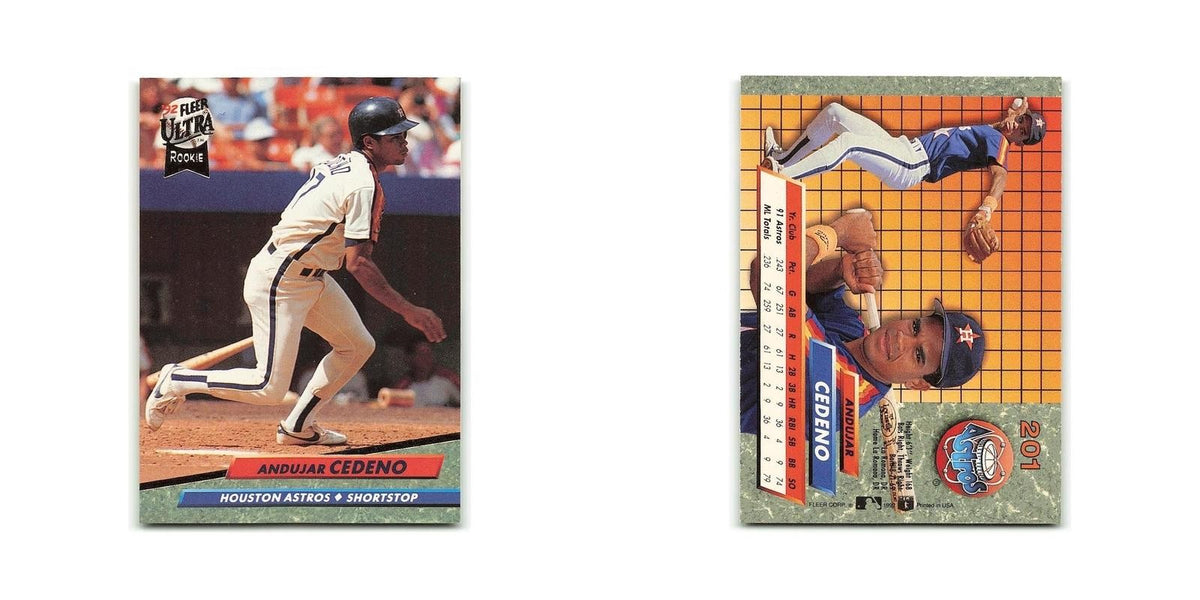 Andujar Cedeno Rookie 1992 Fleer Ultra #201 Houston Astros Baseball Card NM