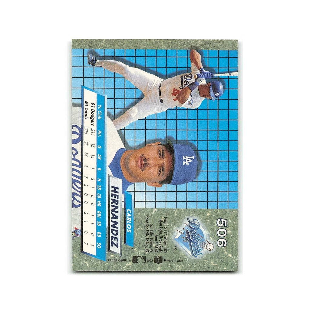 Carlos Hernandez Rookie 1992 Fleer Ultra #506 Los Angeles Dodgers NM