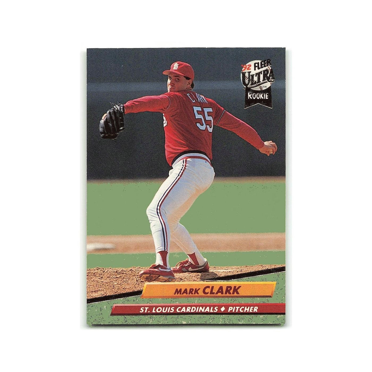 Mark Clark Rookie 1992 Fleer Ultra #564 St. Louis Cardinals Baseball Card NM
