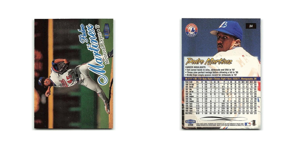 Pedro Martinez 1998 Fleer Ultra #34 Montreal Expos Baseball Card NM