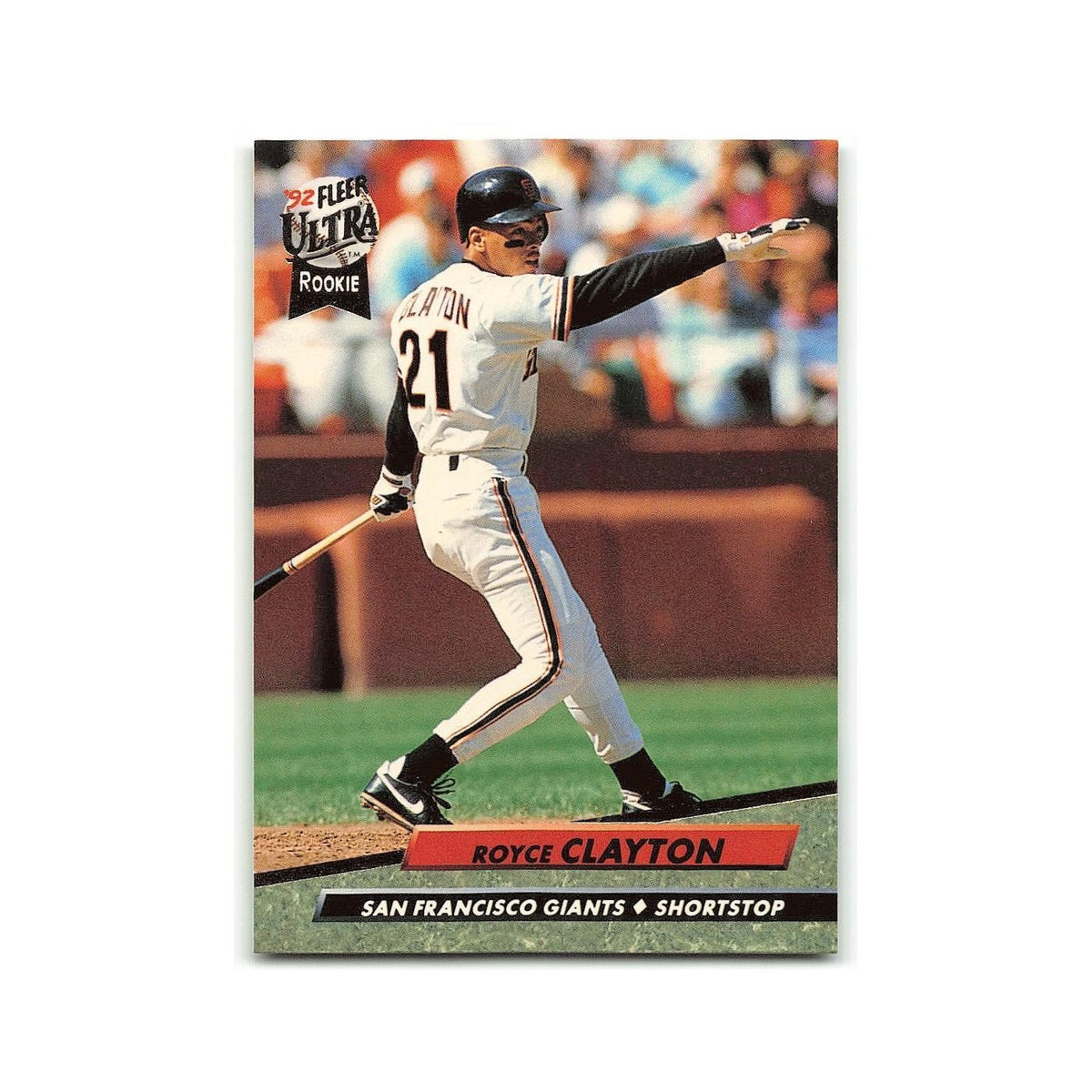 Royce Clayton Rookie 1992 Fleer Ultra #288 San Francisco Giants Baseball Card NM