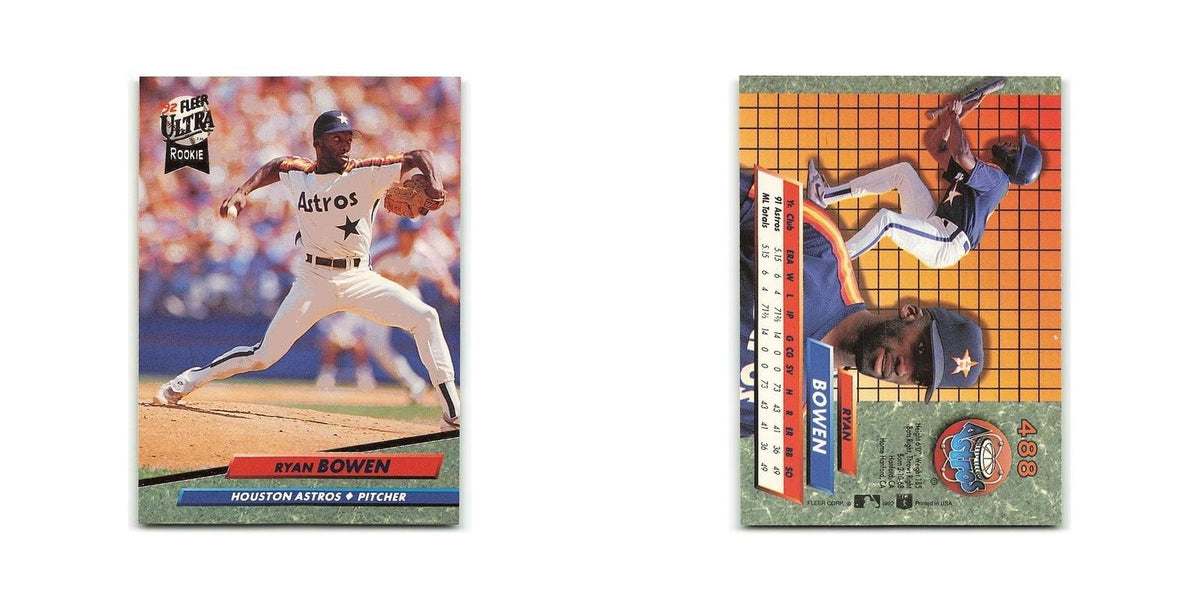 Ryan Bowen Rookie 1992 Fleer Ultra #488 Houston Astros Baseball Card NM