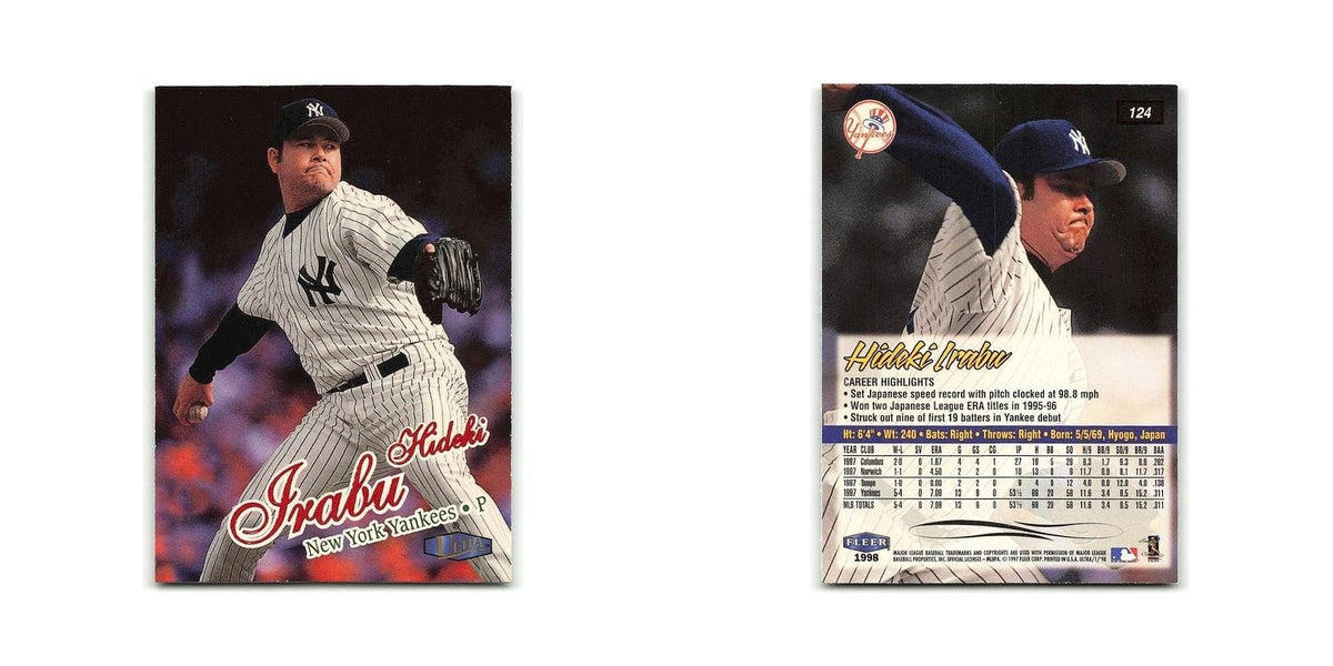 Hideki Irabu 1998 Fleer Ultra #124 New York Yankees Baseball Card NM