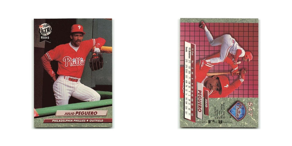 Julio Peguero Rookie 1992 Fleer Ultra #547 Philadelphia Phillies NM