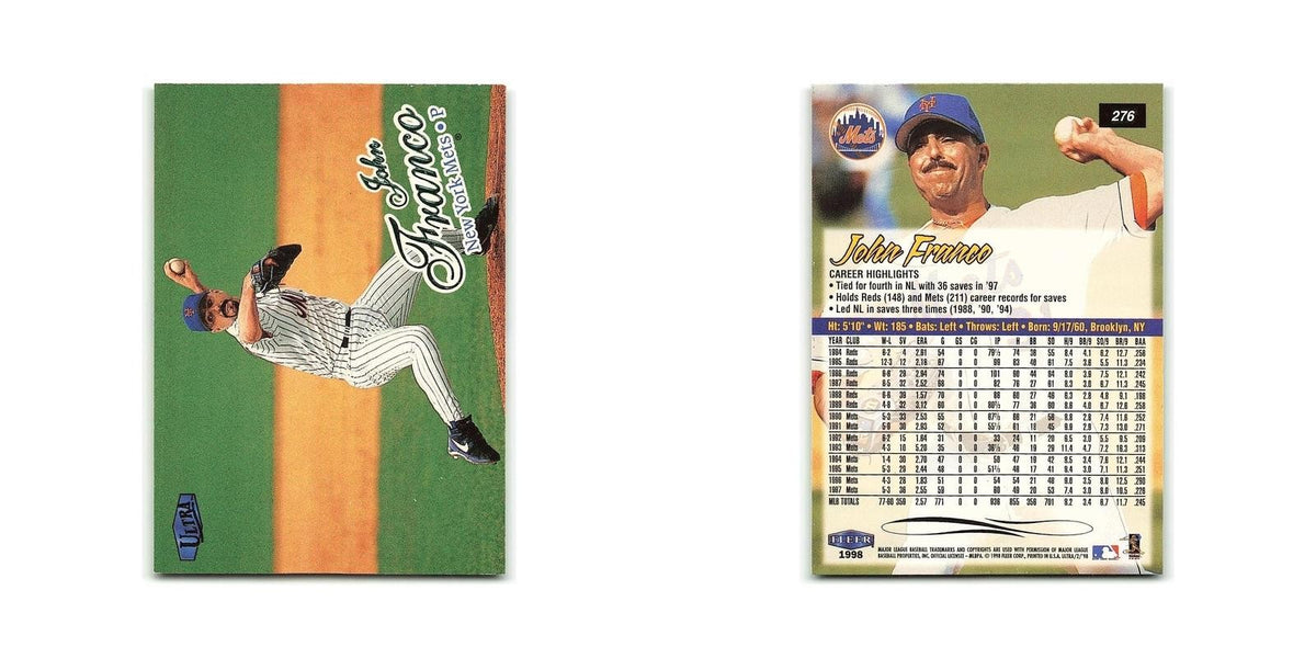John Franco 1998 Fleer Ultra #276 New York Mets Baseball Card NM