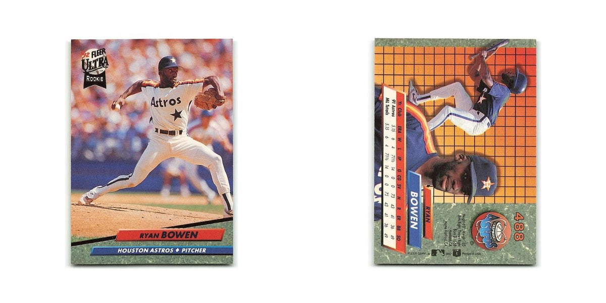 Ryan Bowen Rookie 1992 Fleer Ultra #488 Houston Astros Baseball Card NM