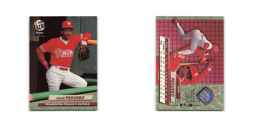 Julio Peguero Rookie 1992 Fleer Ultra #547 Philadelphia Phillies NM