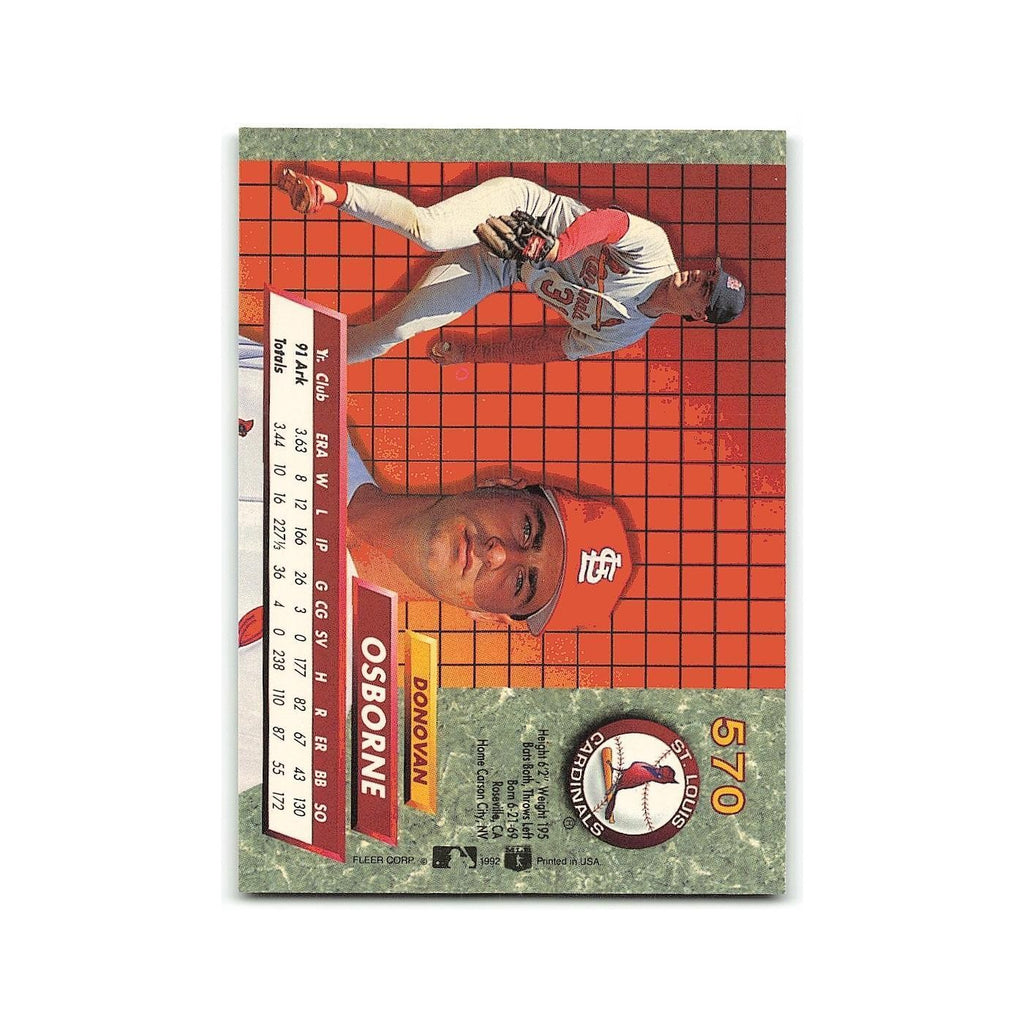 Donovan Osborne Rookie 1992 Fleer Ultra #570 St. Louis Cardinals NM