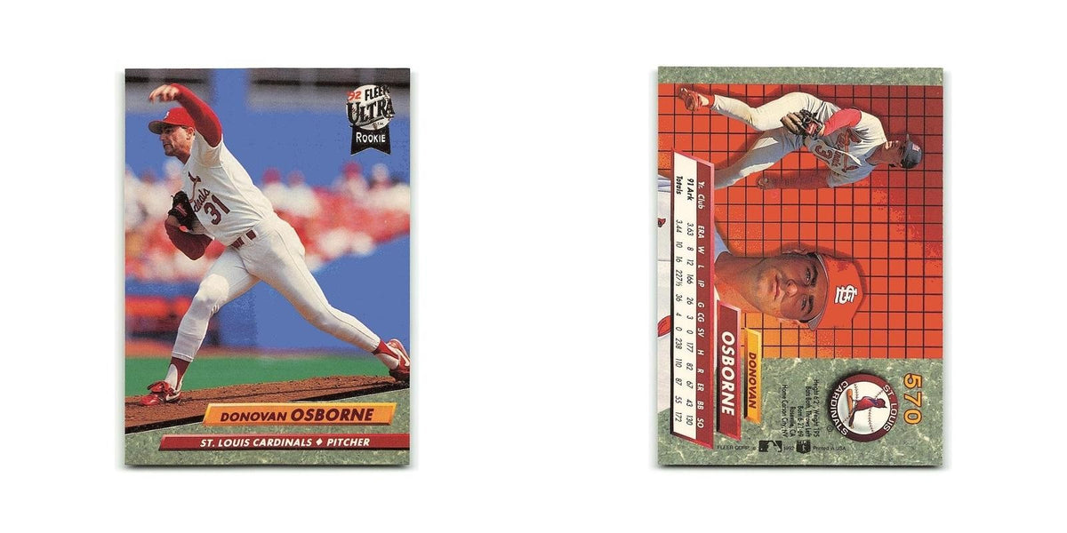 Donovan Osborne Rookie 1992 Fleer Ultra #570 St. Louis Cardinals NM