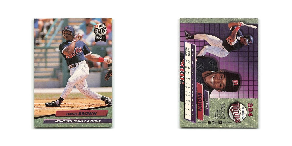Jarvis Brown Rookie 1992 Fleer Ultra #394 Minnesota Twins Baseball Card NM