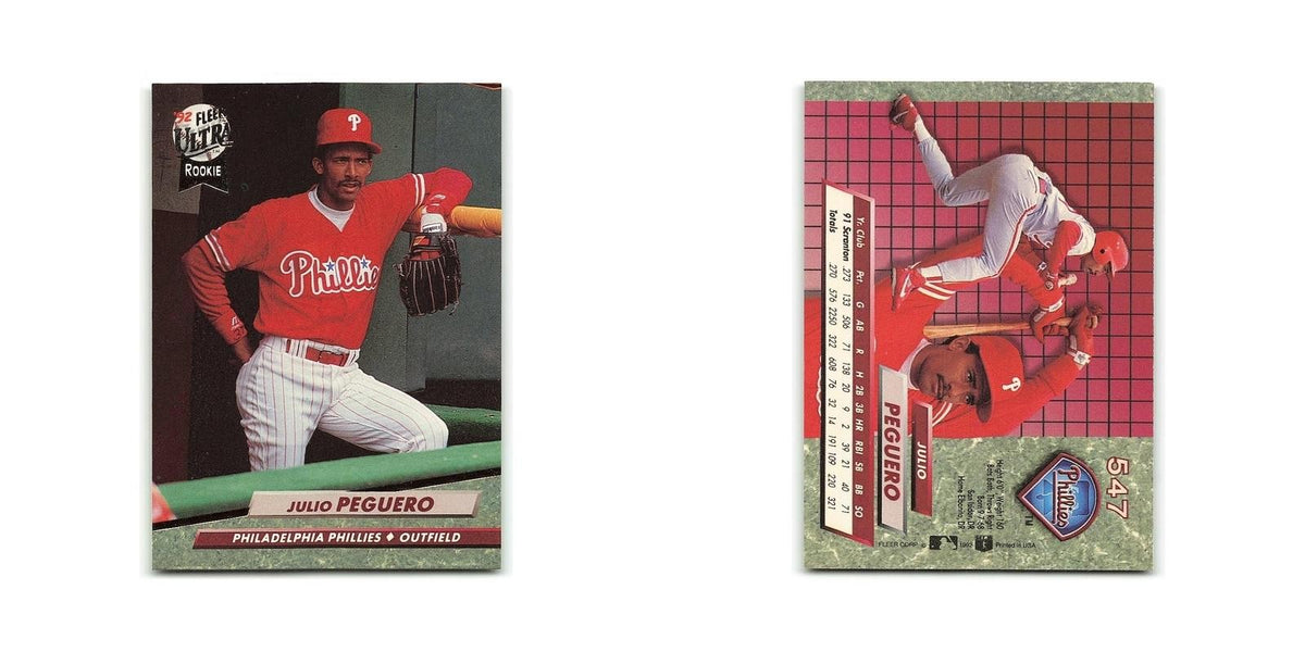 Julio Peguero Rookie 1992 Fleer Ultra #547 Philadelphia Phillies NM