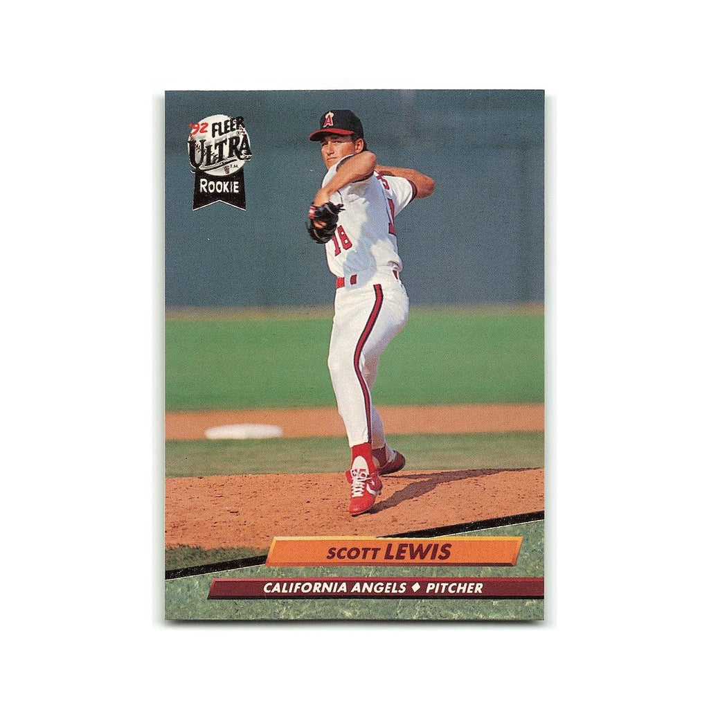 Scott Lewis Rookie 1992 Fleer Ultra #328 California Angels Baseball Card NM