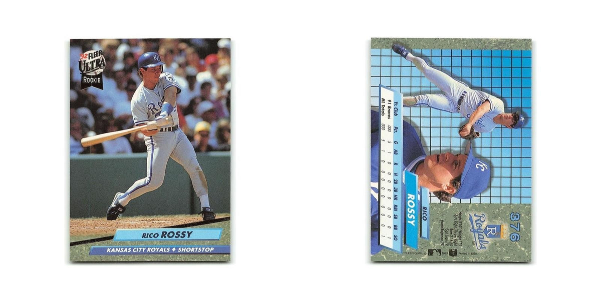 Rico Rossy Rookie 1992 Fleer Ultra #376 Kansas City Royals Baseball Card NM