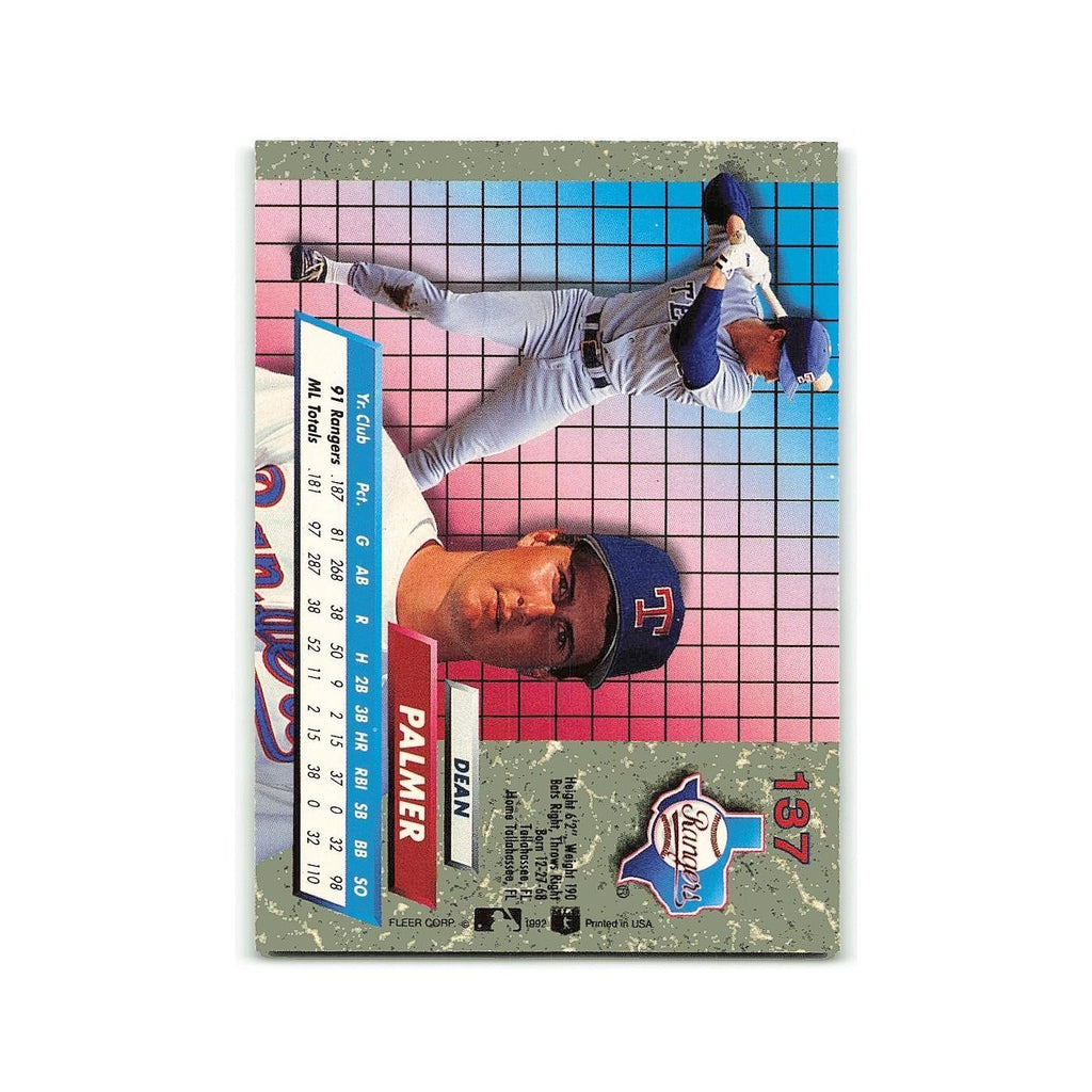 Dean Palmer Rookie 1992 Fleer Ultra #137 Texas Rangers Baseball Card NM