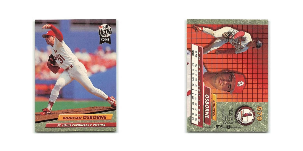 Donovan Osborne Rookie 1992 Fleer Ultra #570 St. Louis Cardinals NM