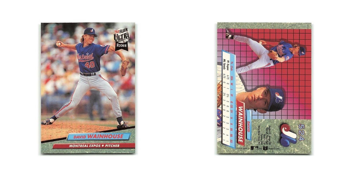 Dave Wainhouse Rookie 1992 Fleer Ultra #524 Montreal Expos Baseball Card NM