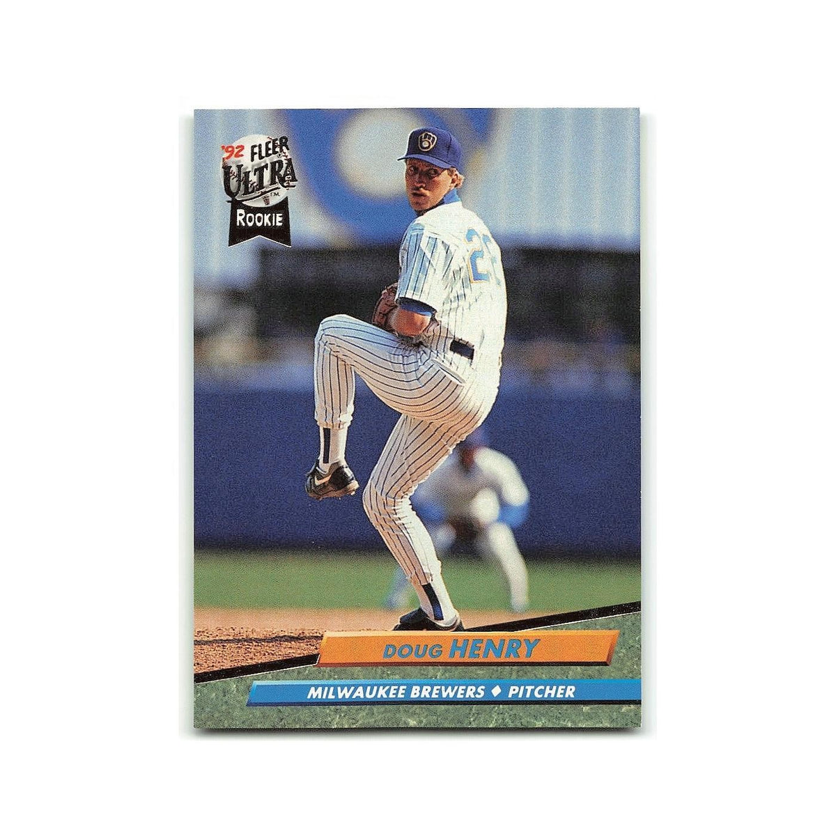 Doug Henry Rookie 1992 Fleer Ultra #384 Milwaukee Brewers Baseball Card NM