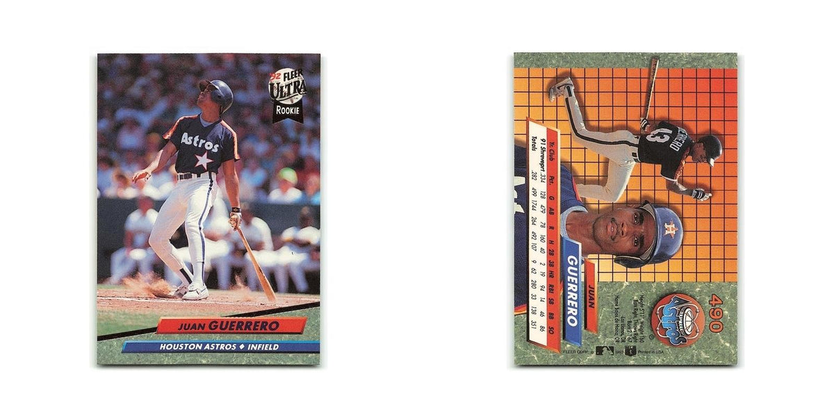 Juan Guerrero Rookie 1992 Fleer Ultra #490 Houston Astros Baseball Card NM