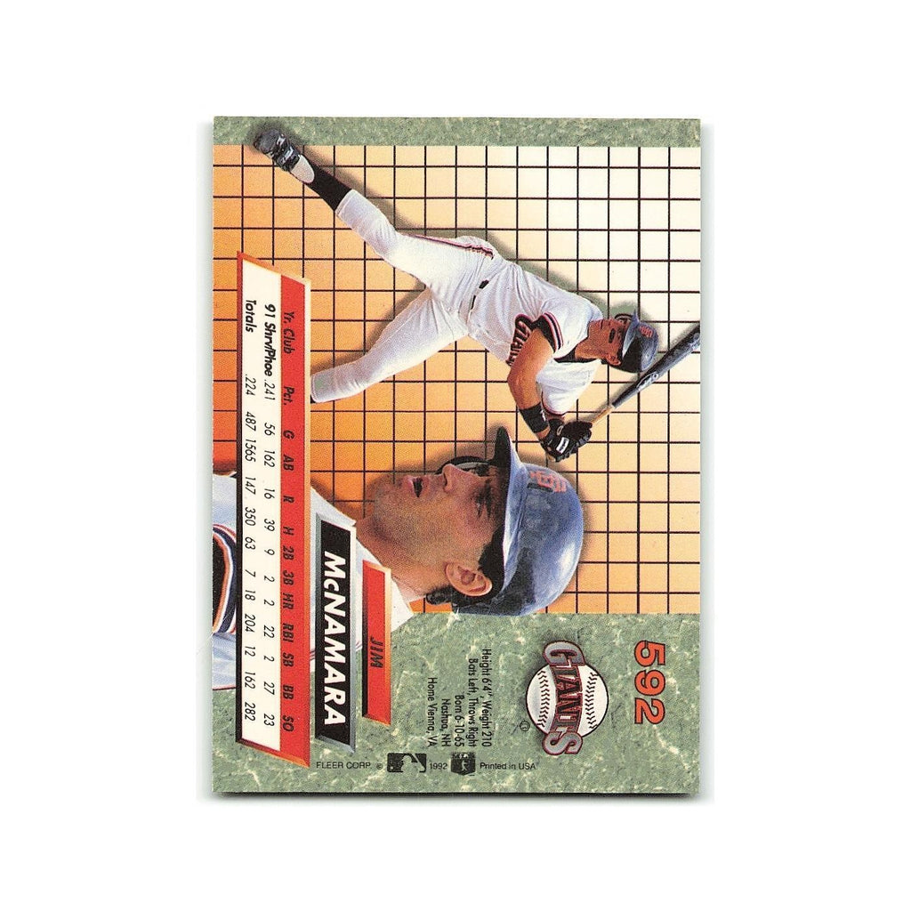 Jim McNamara Rookie 1992 Fleer Ultra #592 San Francisco Giants Baseball Card NM
