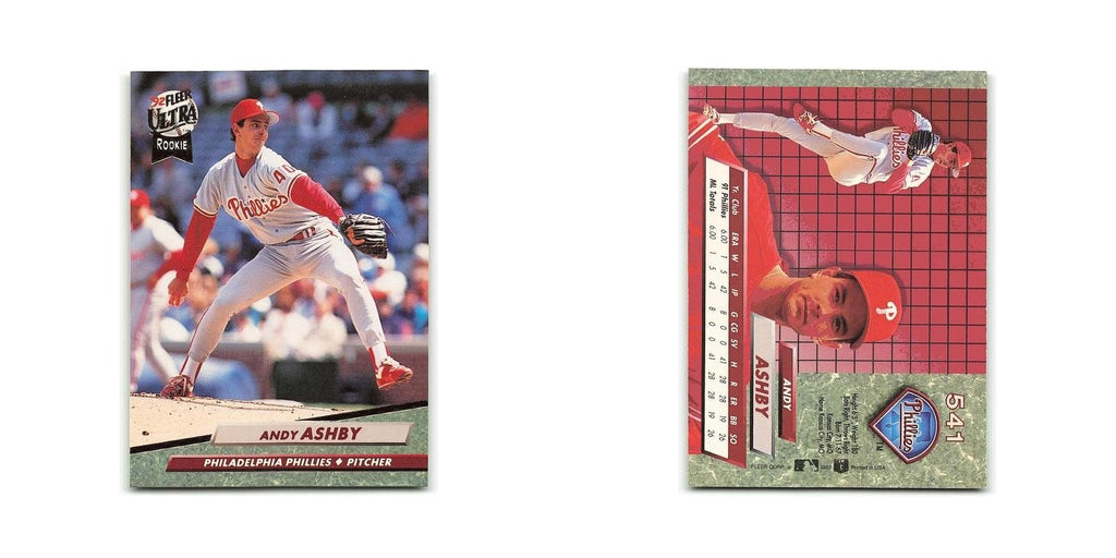 Andy Ashby Rookie 1992 Fleer Ultra #541 Philadelphia Phillies Baseball Card NM