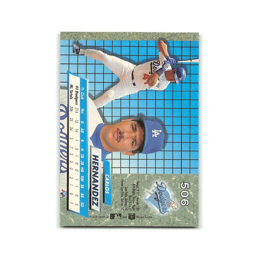 Carlos Hernandez Rookie 1992 Fleer Ultra #506 Los Angeles Dodgers NM