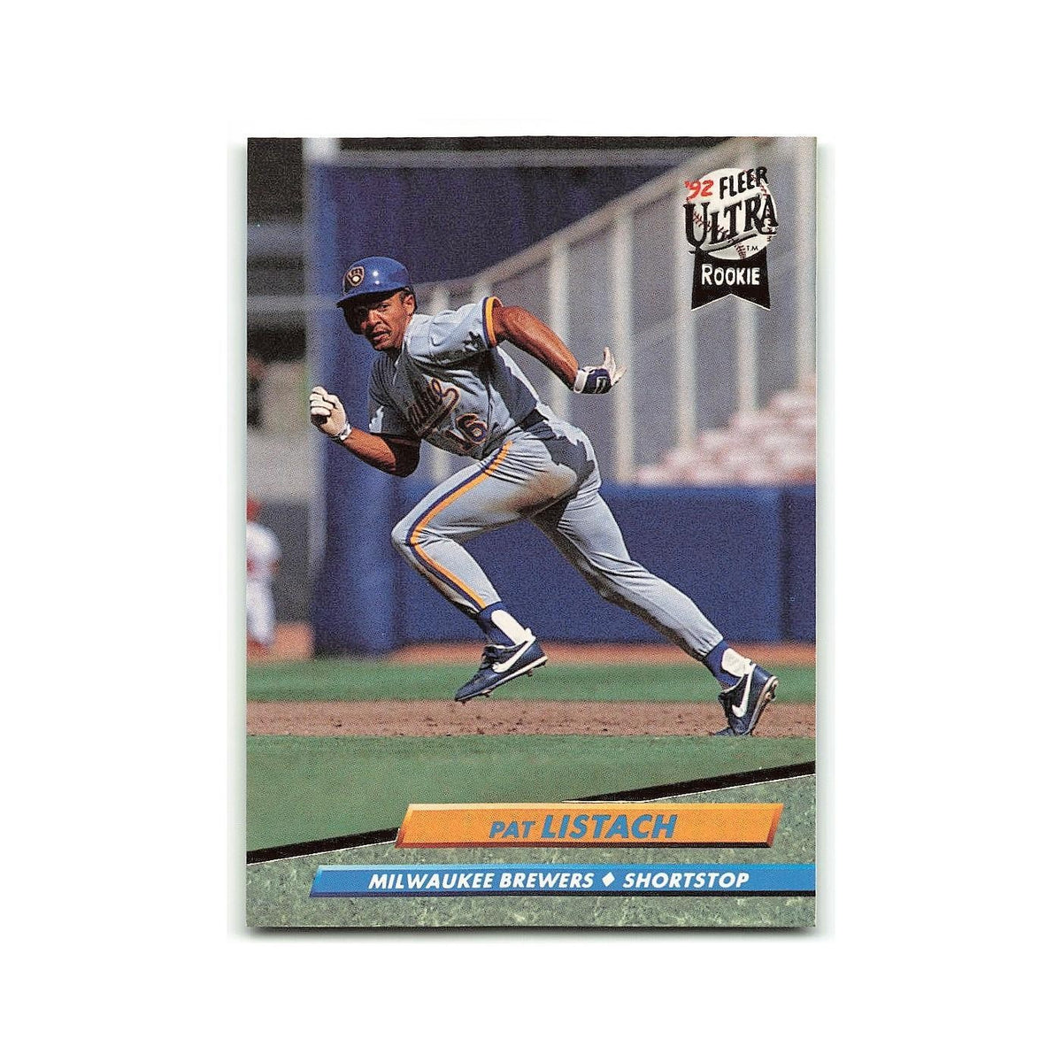 Pat Listach Rookie 1992 Fleer Ultra #385 Milwaukee Brewers Baseball Card NM