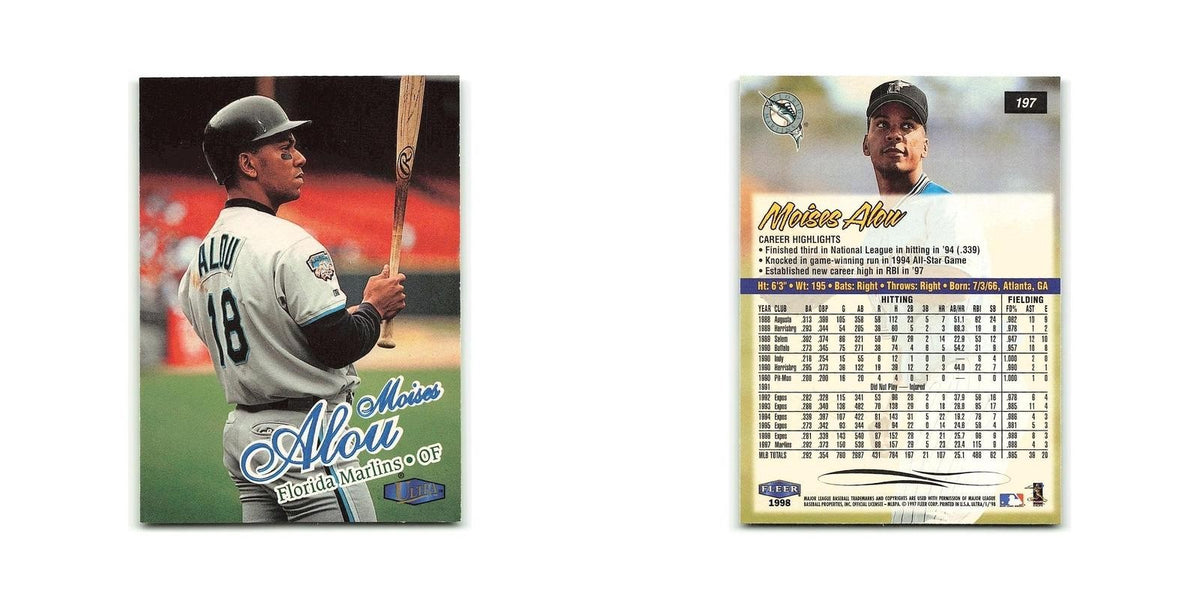 Moises Alou 1998 Fleer Ultra #197 Florida Marlins Baseball Card NM