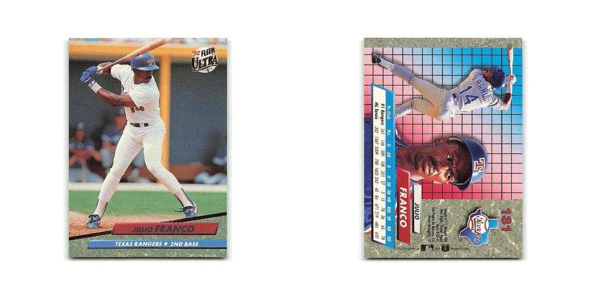 Julio Franco 1992 Fleer Ultra #131 Texas Rangers Baseball Card NM