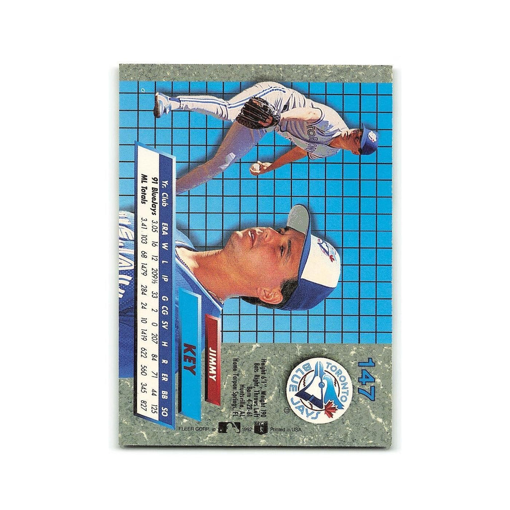 Jimmy Key 1992 Fleer Ultra #147 Toronto Blue Jays Baseball Card NM