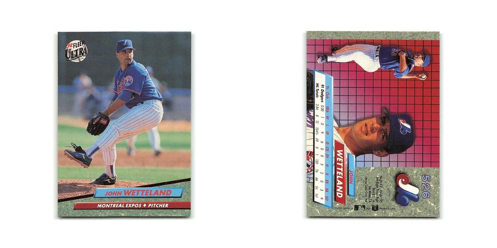 John Wetteland 1992 Fleer Ultra #526 Montreal Expos Baseball Card NM