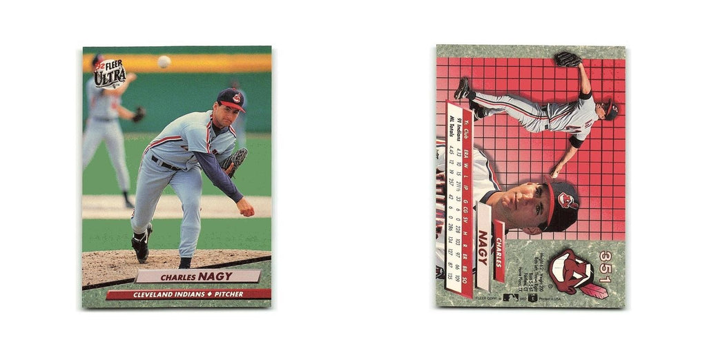 Charles Nagy 1992 Fleer Ultra #351 Cleveland Indians Baseball Card NM