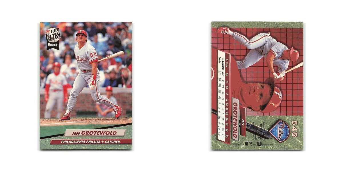 Jeff Grotewold Rookie 1992 Fleer Ultra #545 Philadelphia Phillies NM