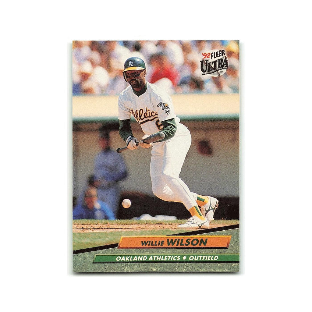 Willie Wilson 1992 Fleer Ultra #429 Oakland Athletics Baseball Card NM