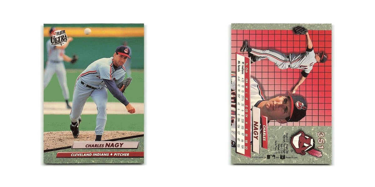 Charles Nagy 1992 Fleer Ultra #351 Cleveland Indians Baseball Card NM